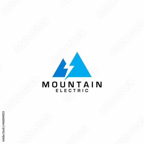 Free Download Mountain Electric Logo Design Vector - GFXLoad