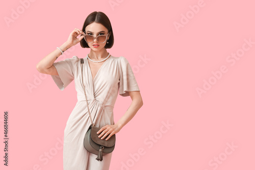 Fashionable woman wearing s...