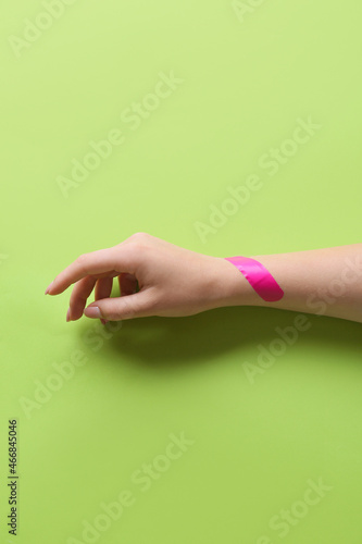 Female hand with medical pl...