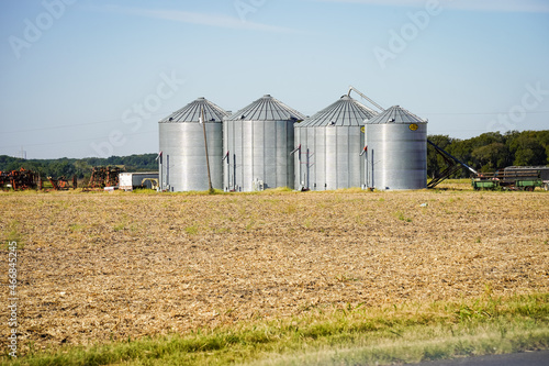 Large Grain Silos in Central Texas
