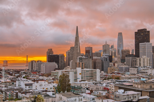 San Francisco Skyline During Sunrise