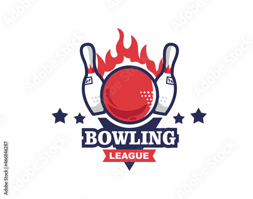 bowling fire logo for all types of teams and events