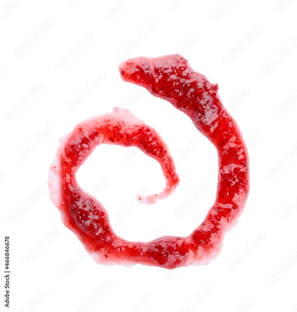 Sweet cranberry jam on white background Sweet cranberry jam on white background
