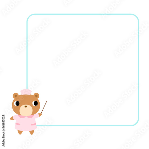 クマのナース　フレーム付1