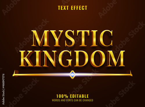 fantasy golden luxury mystic kingdom text effect