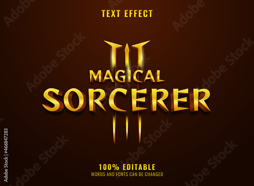 fantasy golden luxury magical sorcerer text effect
