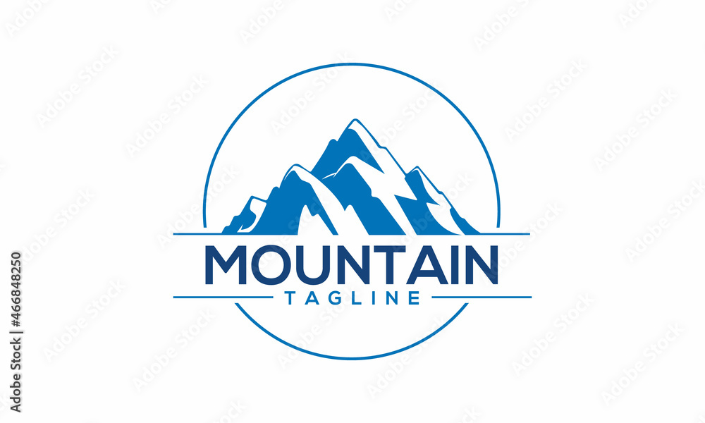 Unique mountain logo Modern and minimalist vector and abstract logo