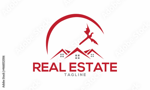 Unique real estate logo Modern and minimalist vector and abstract logo