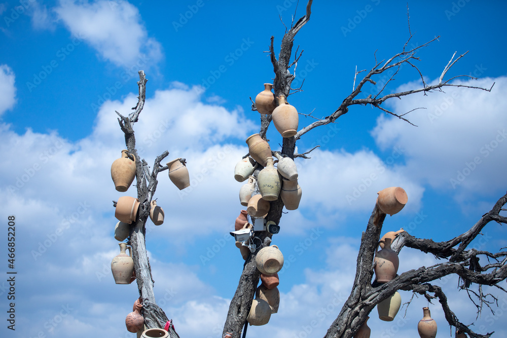 Cappadocia Turkey Clay souvenirs. Local superstition. National customs Cappadocia Turkey Clay souvenirs. Local superstition. National customs