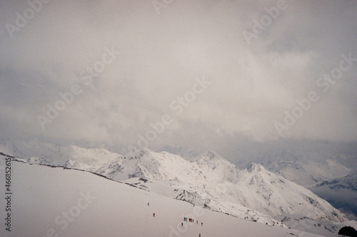 Film photography of the atmospheric mountains of Elbrus 35mm