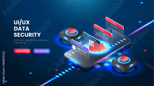 user interface data security isometric technology