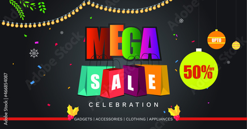 Christmas Sale banner and website banner vector design 