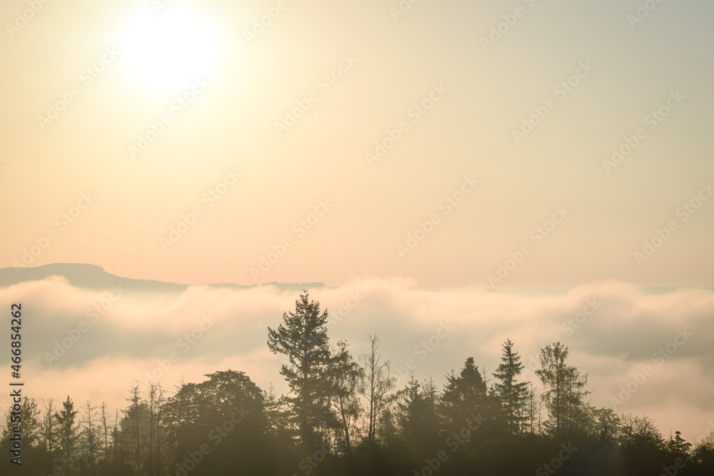 sunrise in the mountains