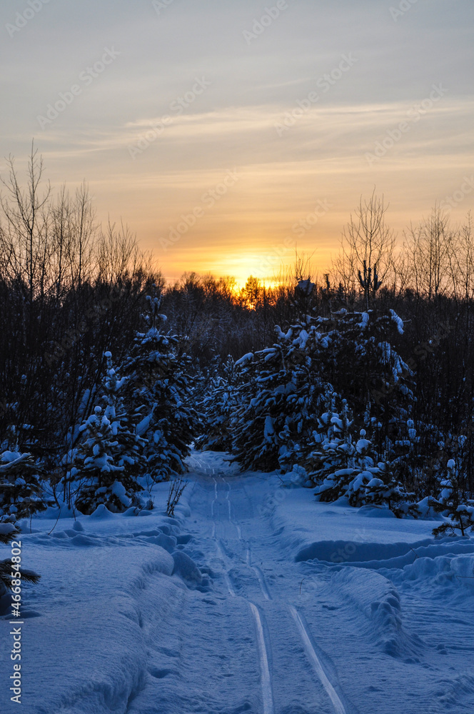 sunrise over the river