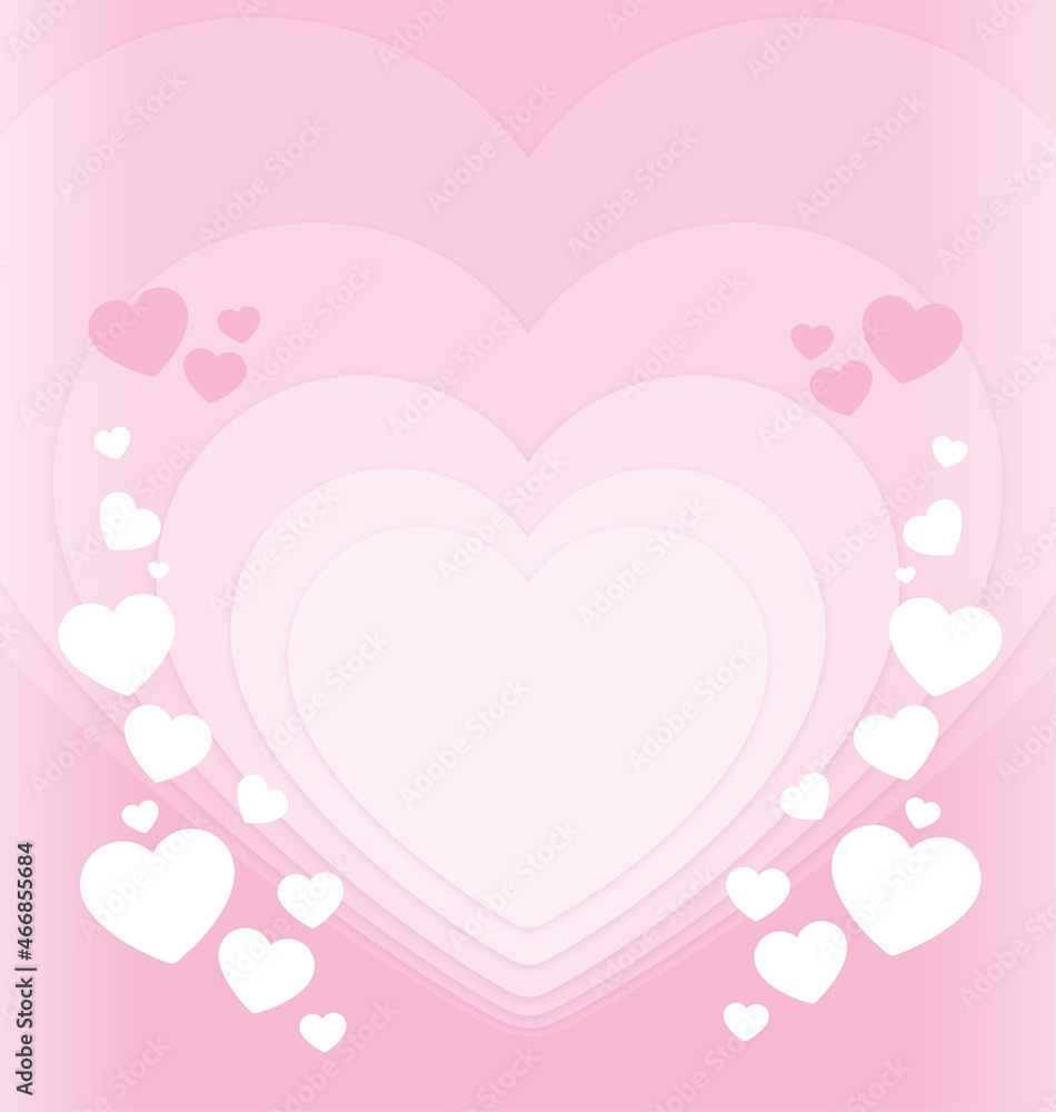 soft pink hearts valentines background