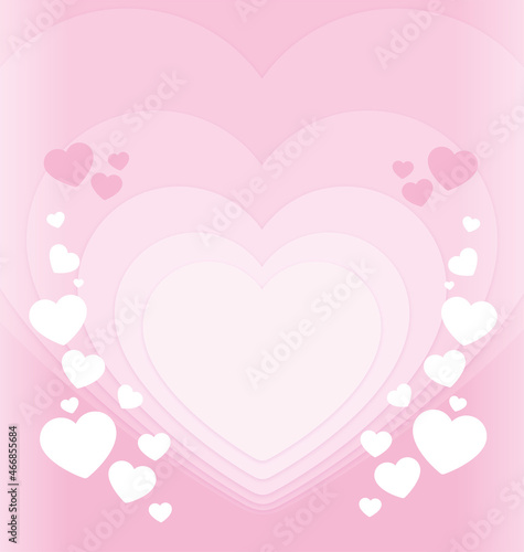 soft pink hearts valentines background