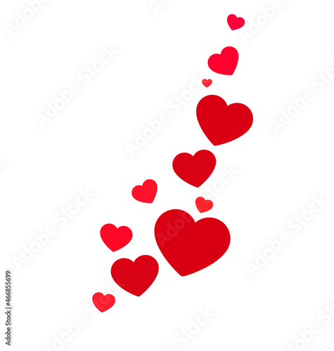 beautiful love hearts floating rising valetines