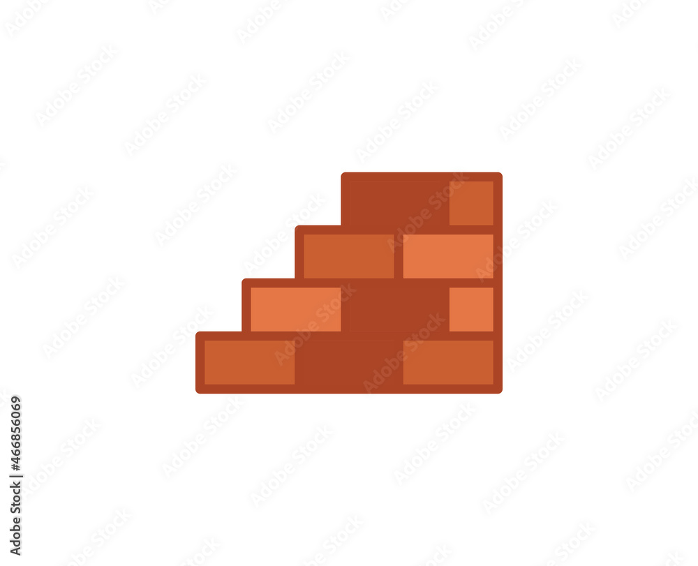 Brick wall flat icon. Single high quality outline symbol for web design or mobile app. House thin line signs for design logo, visit card, etc. Outline pictogram EPS10 Brick wall flat icon. Single high quality outline symbol for web design or mobile app. House thin line signs for design logo, visit card, etc. Outline pictogram EPS10