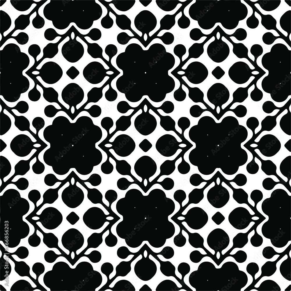 Vector seamless pattern. Modern stylish texture. Composition from regularly repeating geometrical element. Monochrome, simple. Vector illustrations. Black and white pattern. Vector seamless pattern. Modern stylish texture. Composition from regularly repeating geometrical element. Monochrome, simple. Vector illustrations. Black and white pattern.