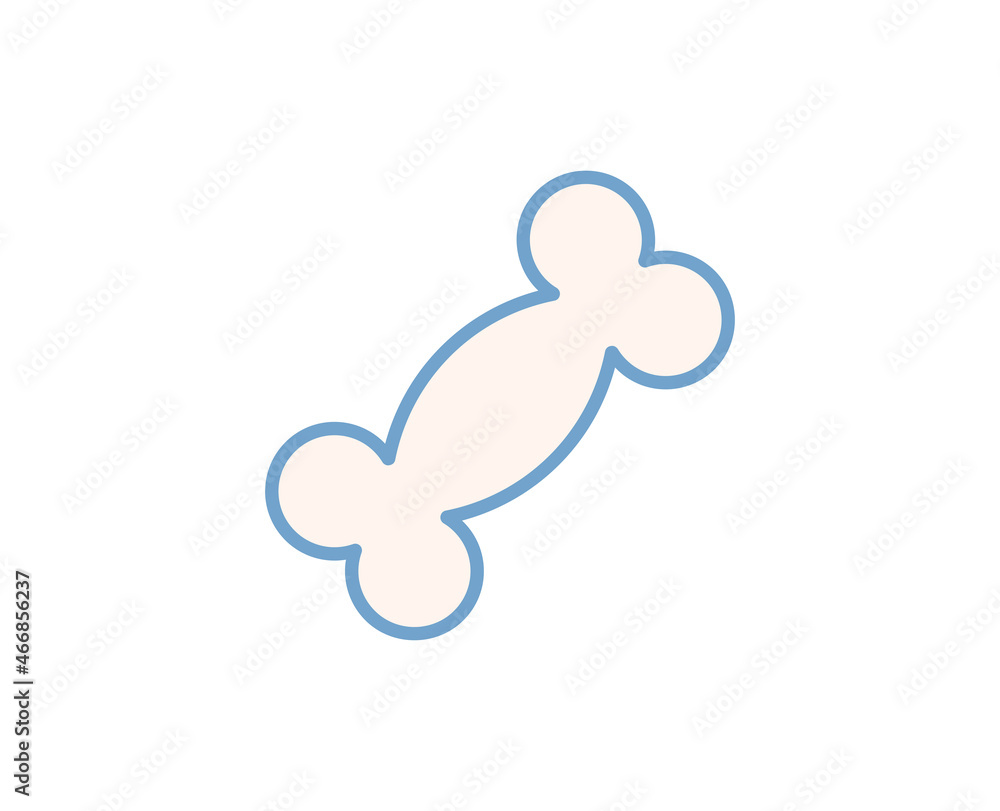 Bone flat icon. Thin line signs for design logo, visit card, etc. Single high-quality outline symbol for web design or mobile app. Medical outline pictogram. Bone flat icon. Thin line signs for design logo, visit card, etc. Single high-quality outline symbol for web design or mobile app. Medical outline pictogram.