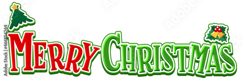 Merry Christmas text design on white background