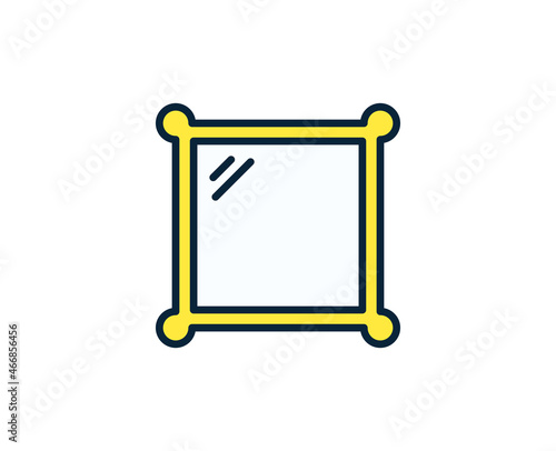 Mirror line icon. Vector symbol in trendy flat style on white background. Office sing for design.