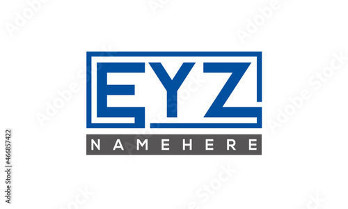 EYZ Letters Logo With Rectangle Logo Vector