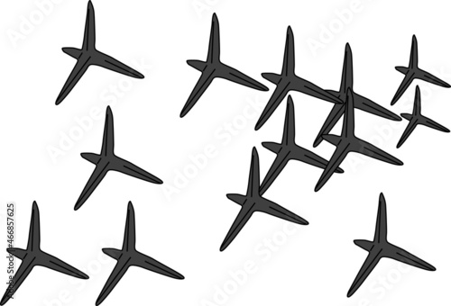 たくさんのマキビシ