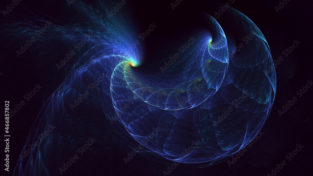 Obraz premium 3D rendering abstract multicolor fractal light background