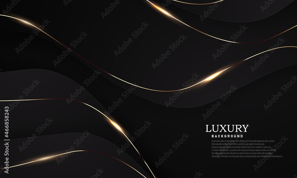 The beauty of a gold black poster on an abstract background with a VIP premium dynamic. - obrazy, fototapety, plakaty 