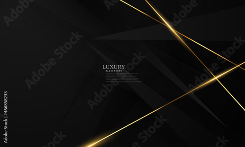 the splendor of luxury black gold poster on abstract background with dynamic