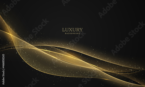 the splendor of luxury black gold poster on abstract background