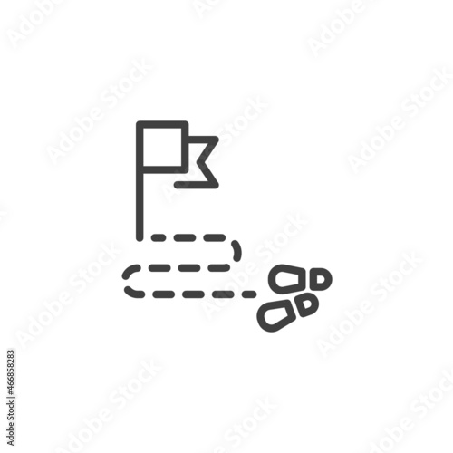 Achievement step line icon