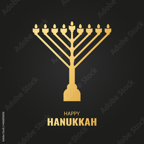 Vector illustration of Jewish holiday Hanukkah 
