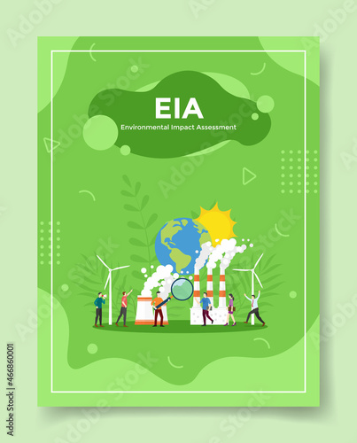 eia environmental impact assessment for template of banners, flyer, books, and magazine cover