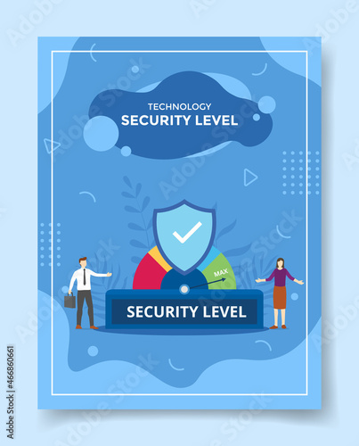 security level for template of banners, flyer, books, and magazine cover