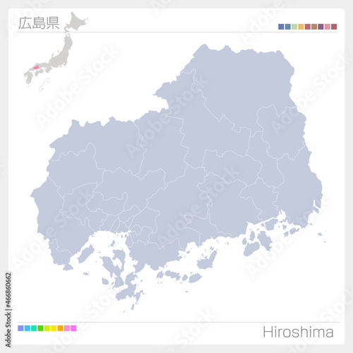 広島県の地図・Hiroshima
