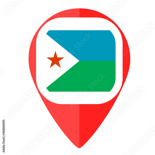 Free Download djibouti flag pin marker pointer locator map - GFXLoad