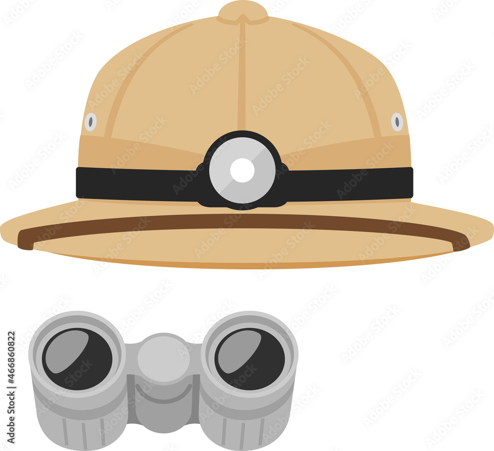 探検家の帽子と双眼鏡 Stock Vector Adobe Stock 探検家の帽子と双眼鏡 Stock Vector Adobe Stock