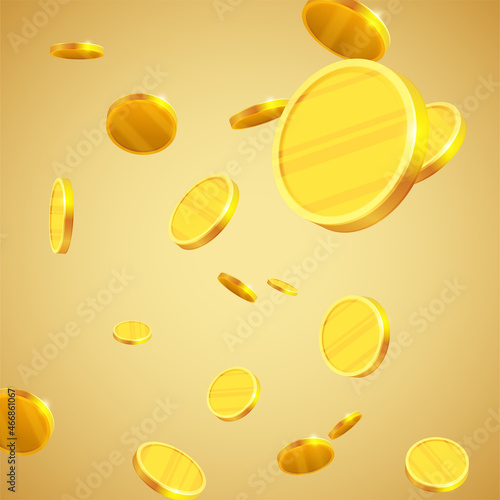 Gold coins falling