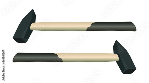 hammers isolated on white background, hammer vector illustration