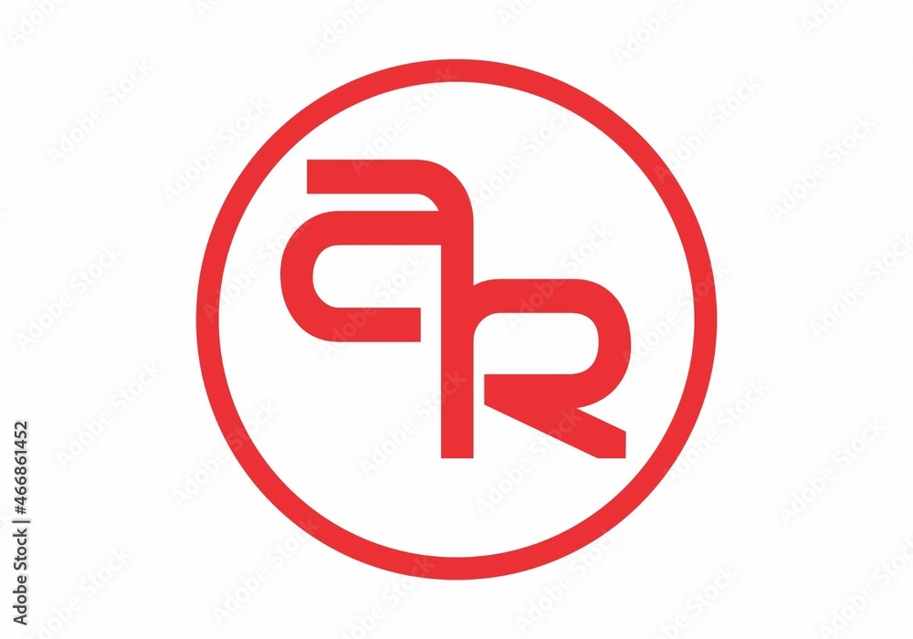 Unique shape of AR initial letter Unique shape of AR initial letter