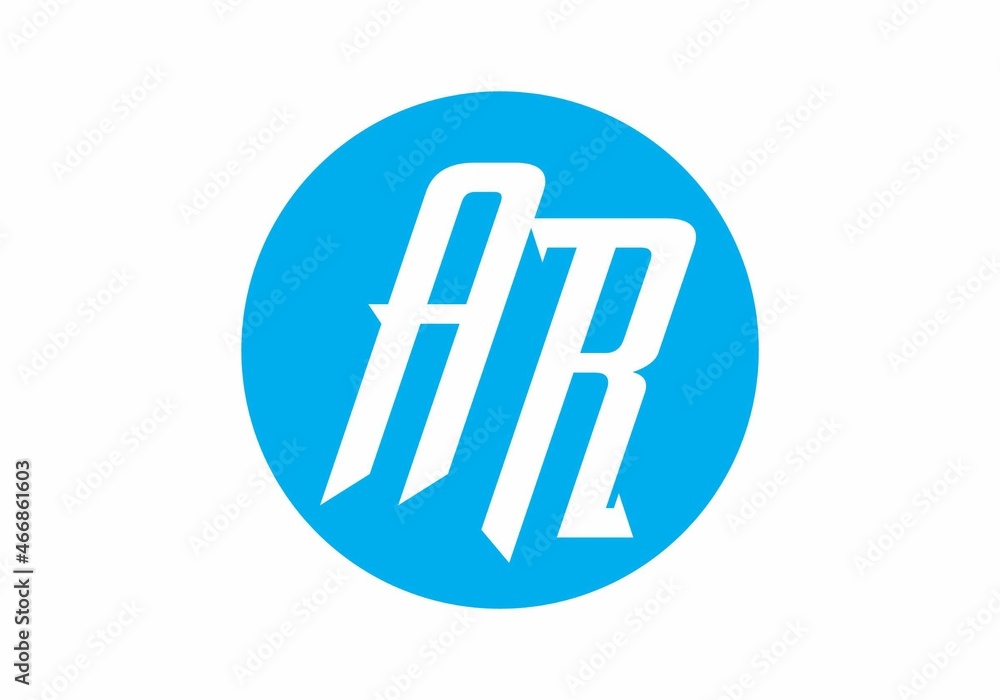Unique shape of AR initial letter Unique shape of AR initial letter