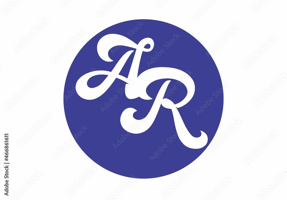 Unique shape of AR initial letter Unique shape of AR initial letter