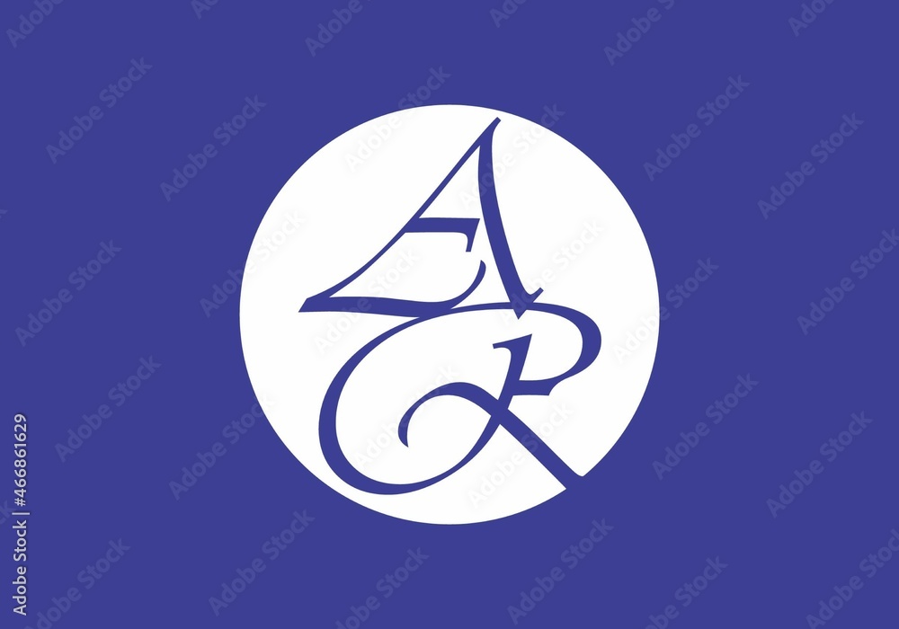 Unique shape of AR initial letter