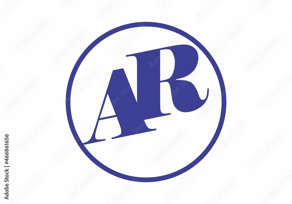 Unique shape of AR initial letter Unique shape of AR initial letter