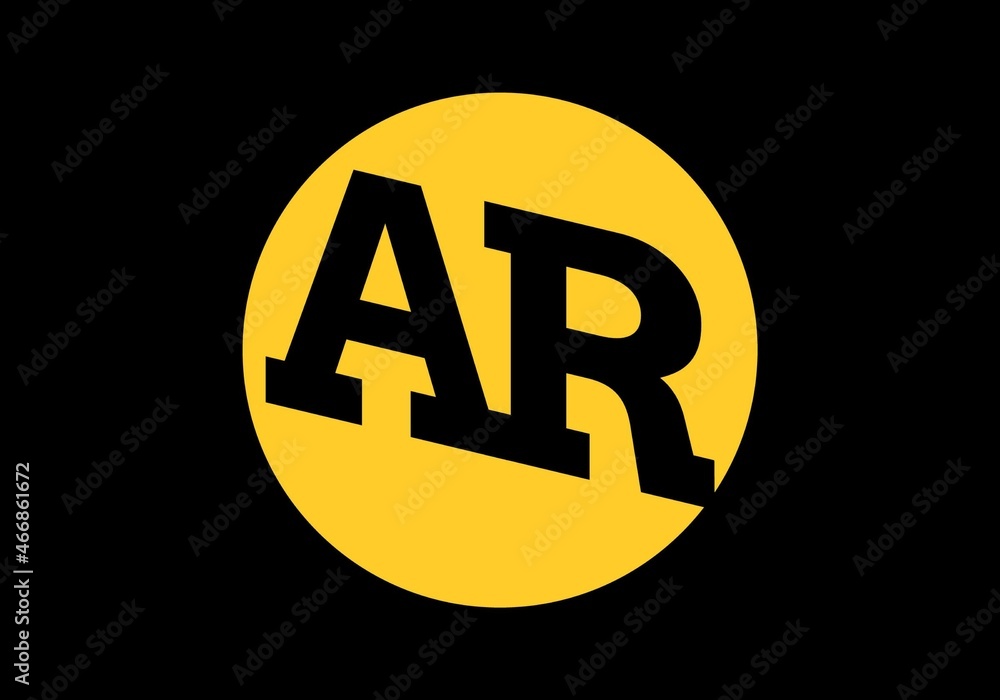 Unique shape of AR initial letter