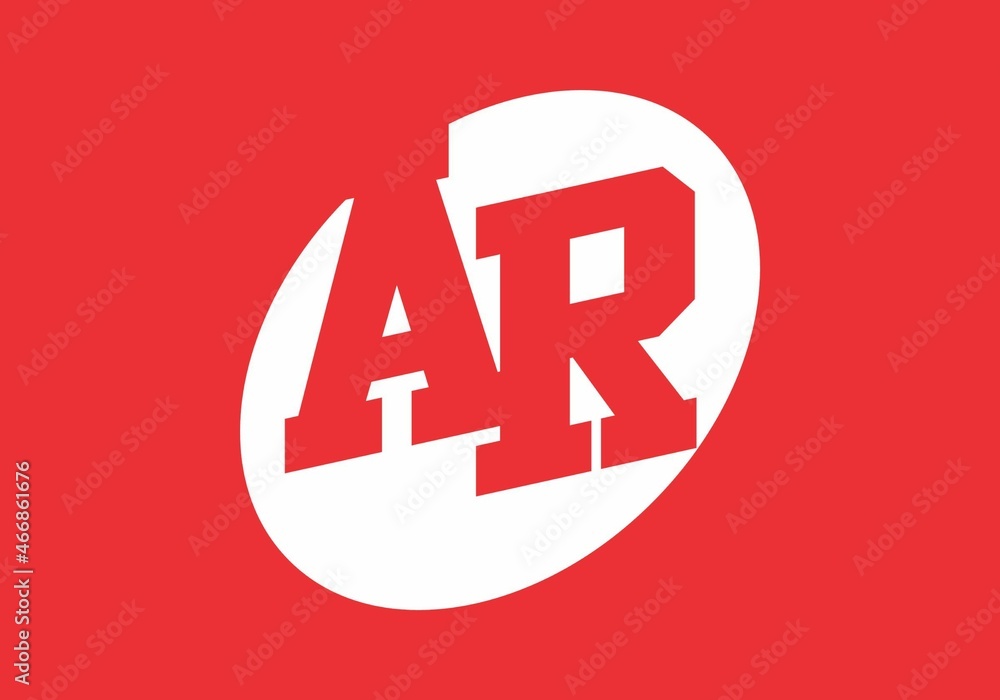 Unique shape of AR initial letter Unique shape of AR initial letter