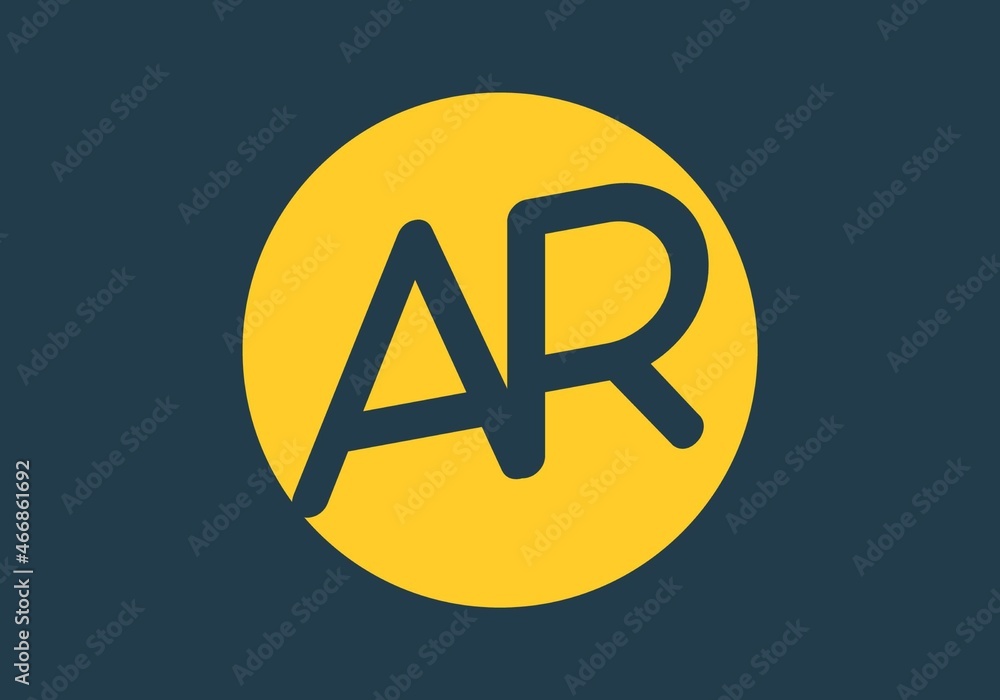 Unique shape of AR initial letter Unique shape of AR initial letter