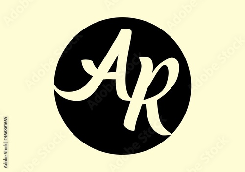 Unique shape of AR initial letter